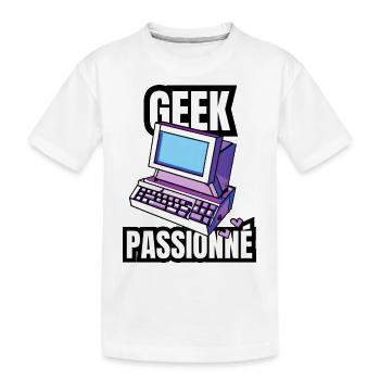geek passionné - T-shirt bio Premium Enfant - blanc - Devant
