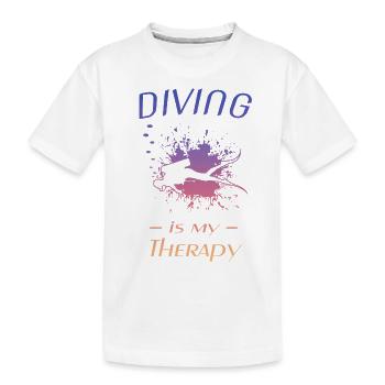 diving - Kinder Premium Bio T-Shirt - Weiß - Vorne