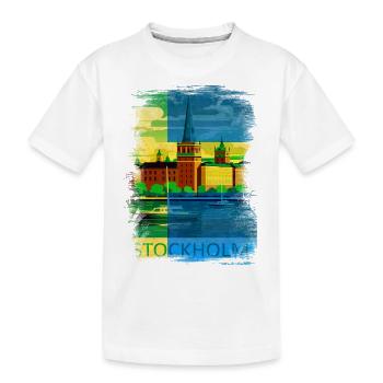Stockholm Schweden Schweden Skandinavien Skandinavien - Kinder Premium Bio T-Shirt - Weiß - Vorne