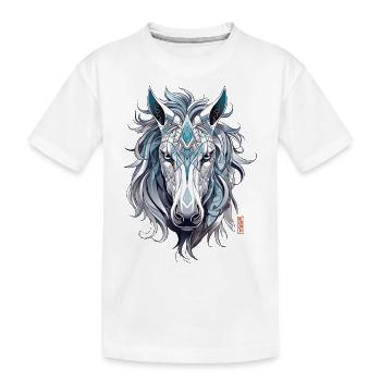 Horse Spirit Animal - Kinder Premium Bio T-Shirt - Weiß - Vorne