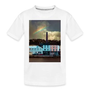 Cork City: A rainbow over Patrick’s Quay - Kids' Premium Organic T-Shirt - white - Front