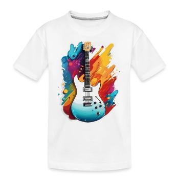 Rock n roll / Guitare / Musique / Instrument - T-shirt bio Premium Enfant - blanc - Devant