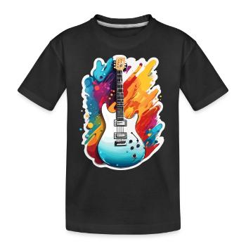 Rock n roll / Guitar / Music / Instrument - Kids' Premium Organic T-Shirt - black - Front