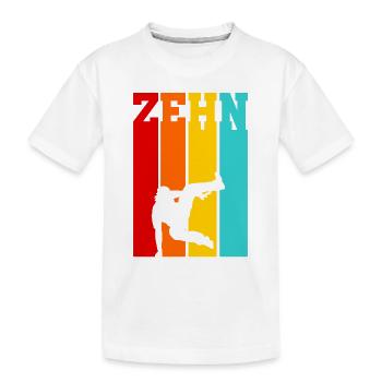 Zehn Jahre Alt - Geburtstag - Alter - Hip Hop - Kinder Premium Bio T-Shirt - Weiß - Vorne