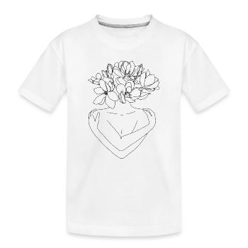 Amour de soi / V-Day / imprimé au dos uniquement - T-shirt bio Premium Enfant - blanc - Devant
