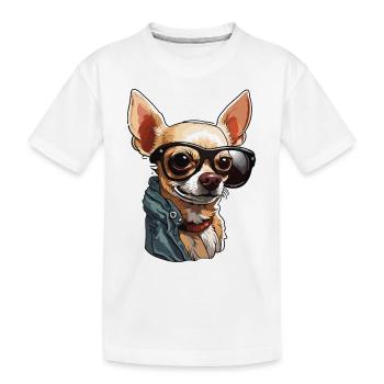 Chihuahua / petit chien / animal / minuscule / race - T-shirt bio Premium Enfant - blanc - Devant