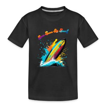 Sea sun & surf - T-shirt bio Premium Enfant - noir - Devant