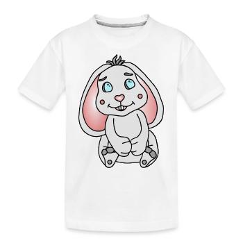 Süßer Hase mit Schlappohren - Kinder Premium Bio T-Shirt - Weiß - Vorne