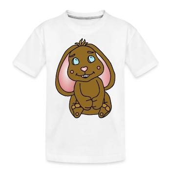 Süßer Hase mit Schlappohren - Kinder Premium Bio T-Shirt - Weiß - Vorne