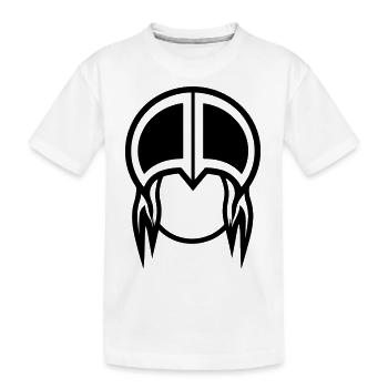 Viking Helmet Warrior - Kids' Premium Organic T-Shirt - white - Front