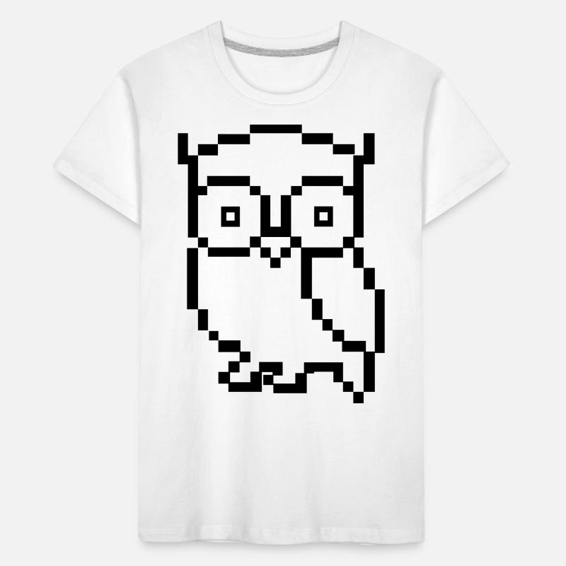 eule pixel Kinder Premium Bio T-Shirt