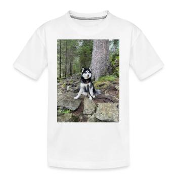 Husky - Kinder Premium Bio T-Shirt - Weiß - Vorne
