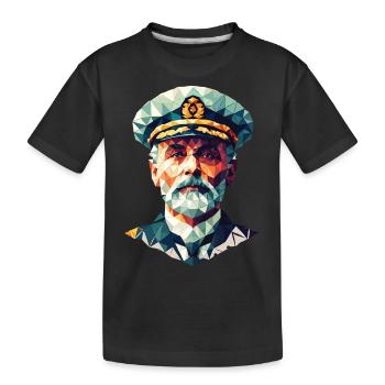 Portrait Captain Edward Smith Polygon Art - Kids' Premium Organic T-Shirt - black - Front