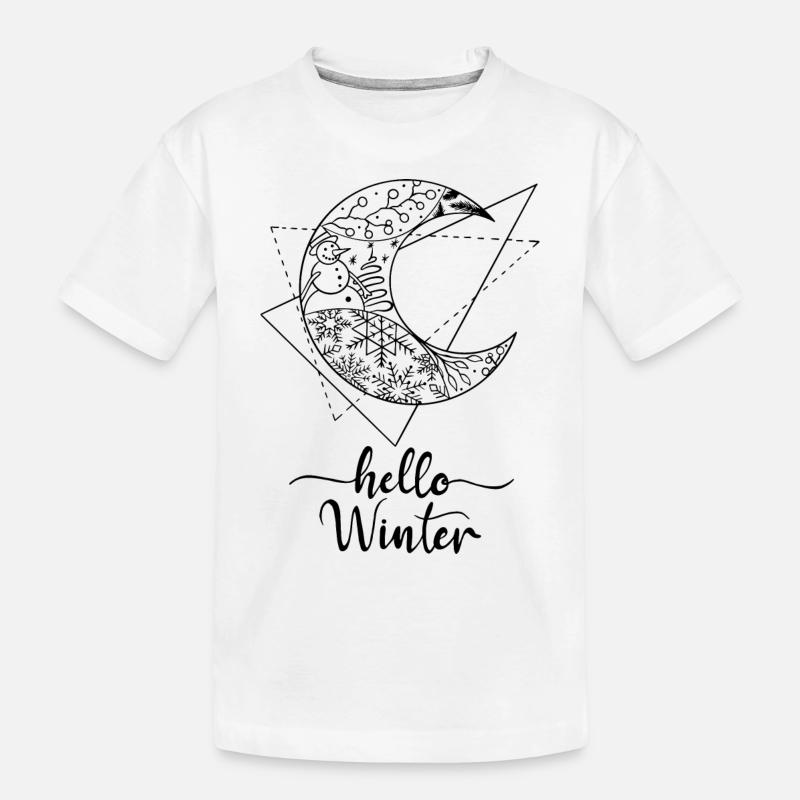 Hallo Winter - Kinder Premium Bio T-Shirt - Weiß