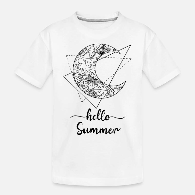 Hallo Sommer - Kinder Premium Bio T-Shirt - Weiß