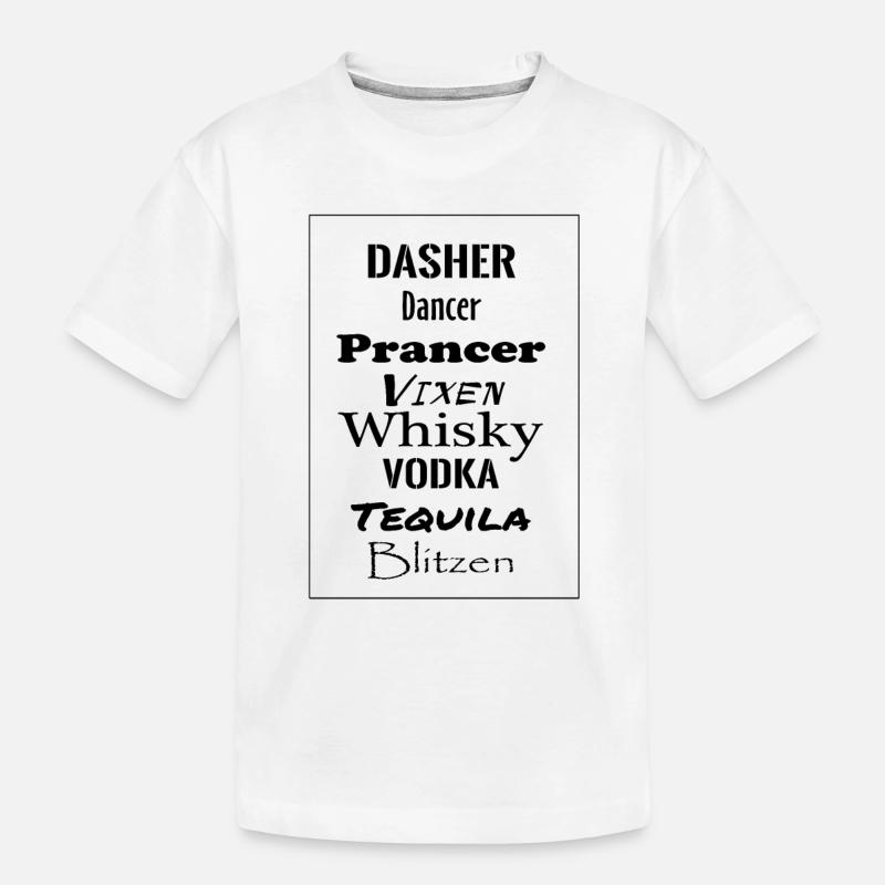 Dasher Dancer Blitzen - Kinder Premium Bio T-Shirt - Weiß