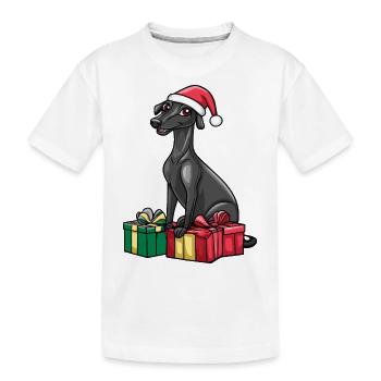 Greyhound Dog Cadeaux de Noël - T-shirt bio Premium Enfant - blanc - Devant