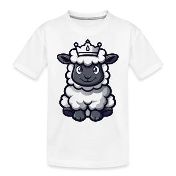 Mouton Cartoon Couronne - T-shirt bio Premium Enfant - blanc - Devant