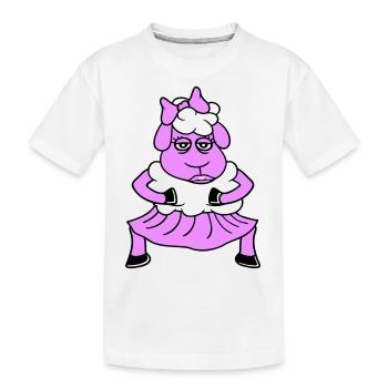 mouton fille femme femme jolie fatiguée jupe de danse - T-shirt bio Premium Enfant - blanc - Devant