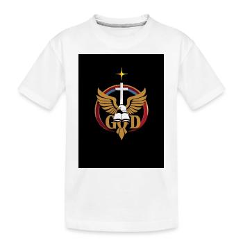 Emblème chrétien - T-shirt bio Premium Enfant - blanc - Devant