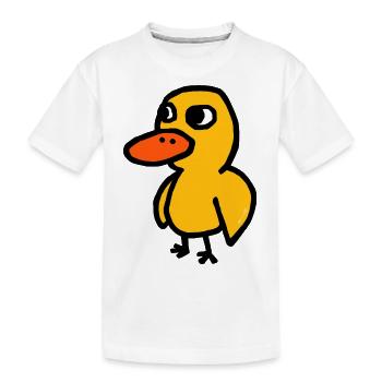 Canard de dessin animé - T-shirt bio Premium Enfant - blanc - Devant