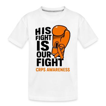 Son combat est notre combat – CRPS Reconnaissance - T-shirt bio Premium Enfant - blanc - Devant