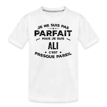 Ali – A Funny and Proud First Name, Legend - Kids' Premium Organic T-Shirt - white - Front