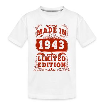 1943 Geburtstag 1943 Jahrgang 1943 Geburtstag - Kinder Premium Bio T-Shirt - Weiß - Vorne