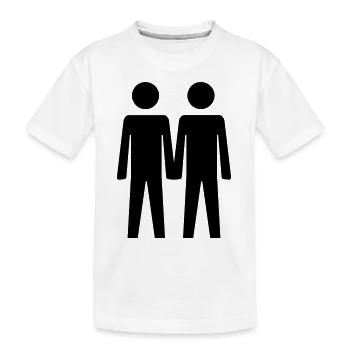 Two Guys - Kids' Premium Organic T-Shirt - white - Front