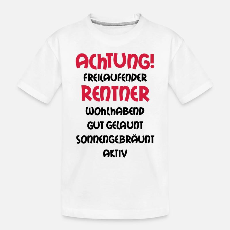 Attention, les retraités de roue libre, riche, - T-shirt bio Premium Enfant - blanc