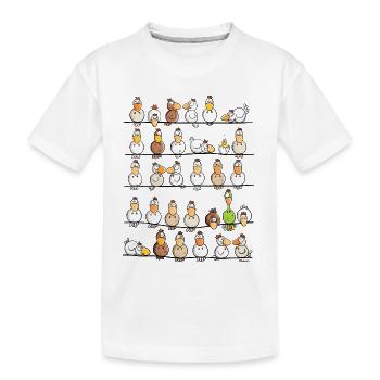 Hühner Farm - Kinder Premium Bio T-Shirt - Weiß - Vorne