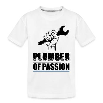 Klempner - Kinder Premium Bio T-Shirt - Weiß - Vorne