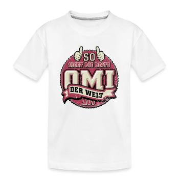 So sieht die beste Omi der Welt aus - Kinder Premium Bio T-Shirt - Weiß - Vorne