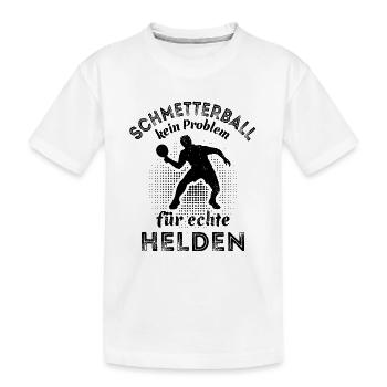 Tischtennis Spieler - Schmetterball - echte Helden - Kinder Premium Bio T-Shirt - Weiß - Vorne