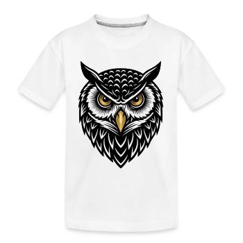 Hibou Chouette Mascotte Logo Sport Gaming - T-shirt bio Premium Enfant - blanc - Devant