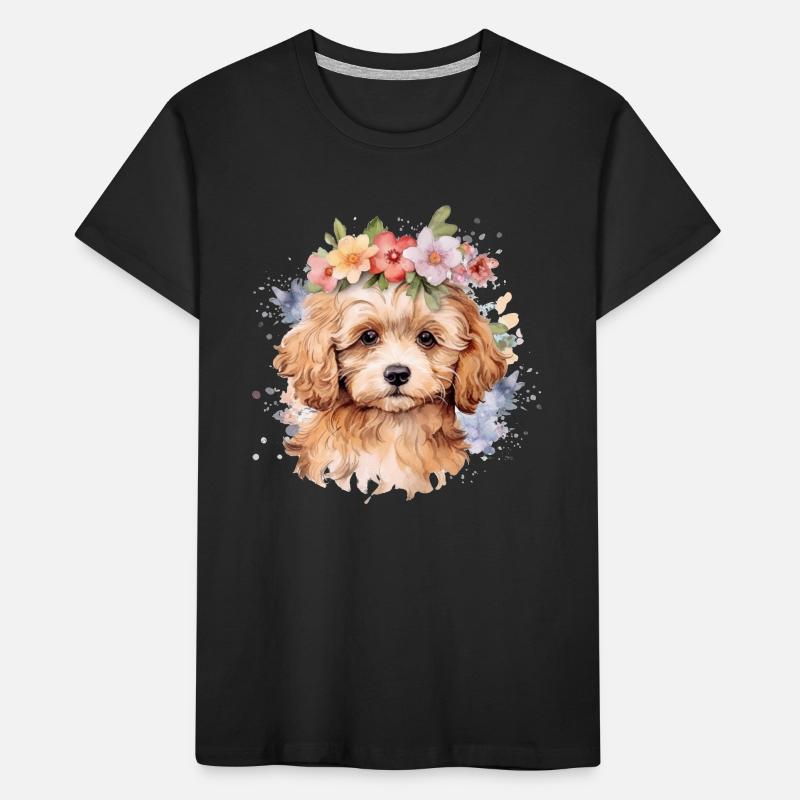 Chiot Cockapoo T-shirt bio Premium Enfant