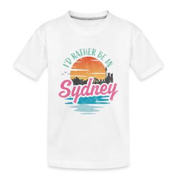 Je préfère être à Sydney - T-shirt bio Premium Enfant - blanc - Devant
