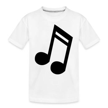 Score 16 notes de musique idée cadeau - T-shirt bio Premium Enfant - blanc - Devant