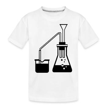 Chemie Experiment Geschenkidee Substanz mischen - Kinder Premium Bio T-Shirt - Weiß - Vorne
