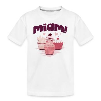 Miam des cupcakes ! - T-shirt bio Premium Enfant - blanc - Devant