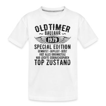 Vintage 1979 Geburtstagsgeschenk 1979 Baujahr - Kinder Premium Bio T-Shirt - Weiß - Vorne