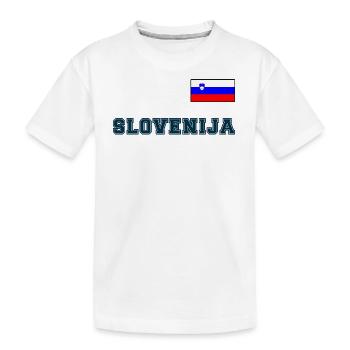Look maillot de la Slovénie – SLOVENIJA avec drapeau - T-shirt bio Premium Enfant - blanc - Devant