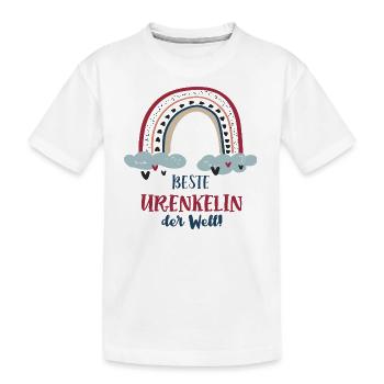 Urenkelin Outfit Regenbogen Beste Ur Enkelinnen - Kinder Premium Bio T-Shirt - Weiß - Vorne