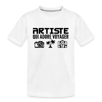 Reisende & Künstler: Leidenschaft & Entdeckung - Kinder Premium Bio T-Shirt - Weiß - Vorne