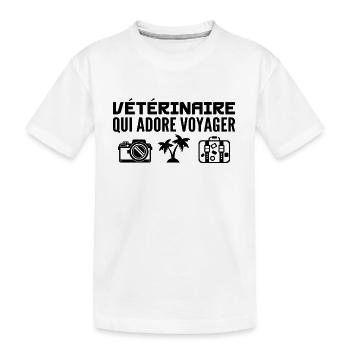 Reisende und Tierärzte: Leidenschaft und Entdeckung - Kinder Premium Bio T-Shirt - Weiß - Vorne
