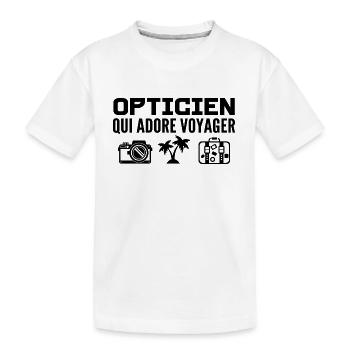 Reisende & Optiker: Leidenschaft & Entdeckung - Kinder Premium Bio T-Shirt - Weiß - Vorne