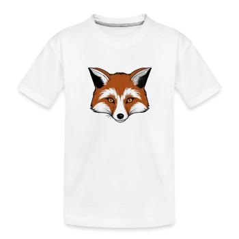 Comic Fuchskopf - Kinder Premium Bio T-Shirt - Weiß - Vorne