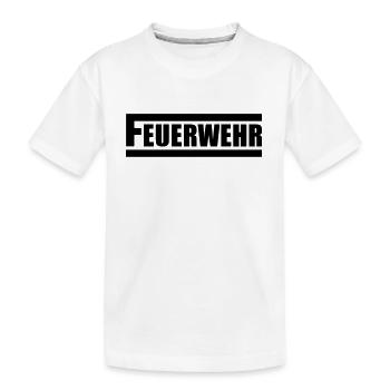 Feuerwehr - Kinder Premium Bio T-Shirt - Weiß - Vorne