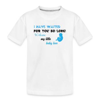 Je t'ai tant attendu BLU BLK - T-shirt bio Premium Enfant - blanc - Devant