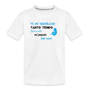 Je t'ai tant attendu BLU BLK - T-shirt bio Premium Enfant - blanc - Devant